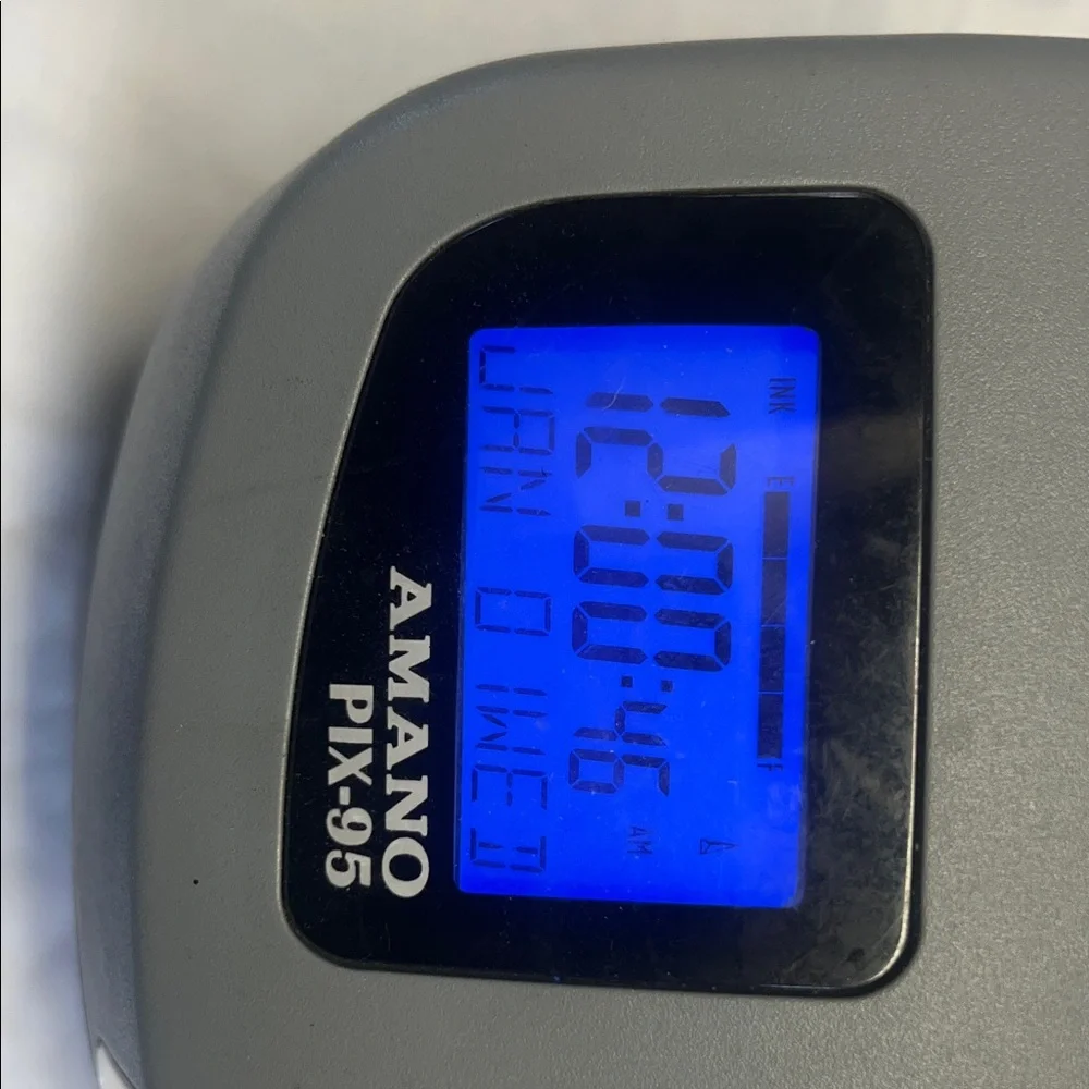 Amano PIX-95 Electronic Time Clock used - Picture 2 of 4